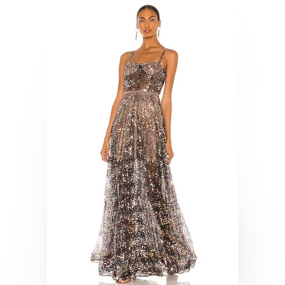 Bronx and Banco Dresses & Skirts - Bronx and Banco Midnight Noir Gown in Gold & Black